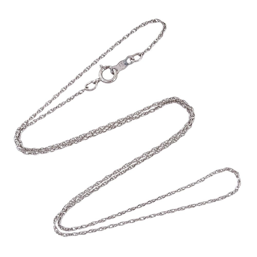 Vintage Sterling Silver 925 Rope Chain Necklace 18"